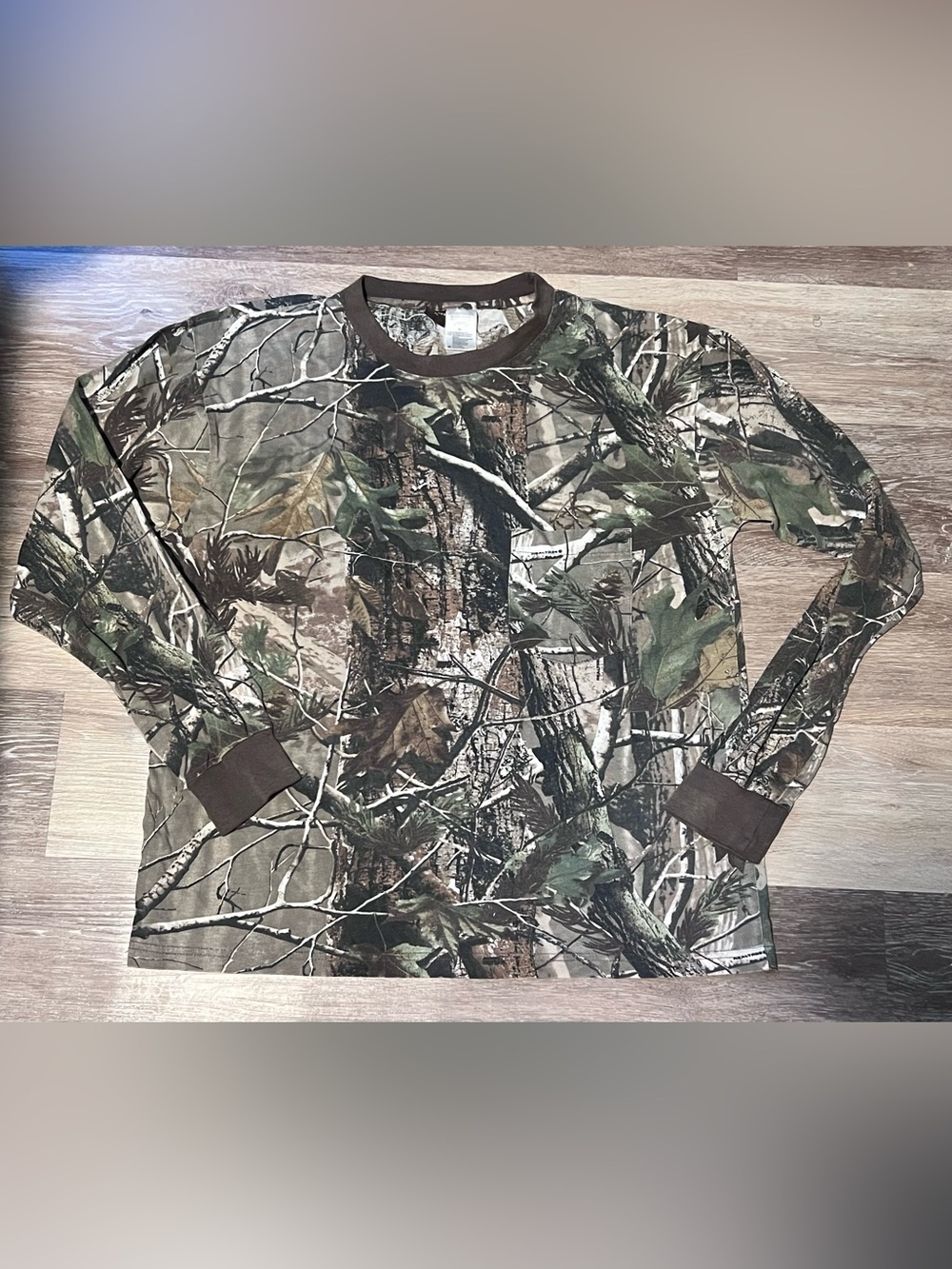 Ranger camo shirt adult xL Camouflage Long Sleeve Crewneck Shirt - Brown/Green